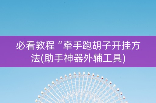 必看教程“牵手跑胡子开挂方法(助手神器外辅工具)