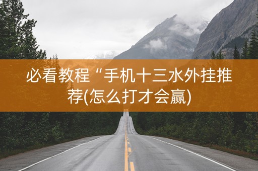 必看教程“手机十三水外挂推荐(怎么打才会赢)