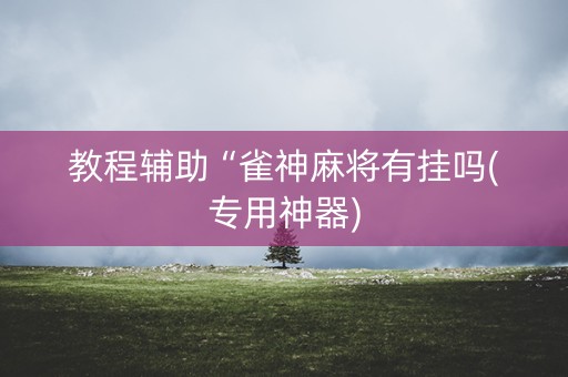 教程辅助“雀神麻将有挂吗(专用神器)