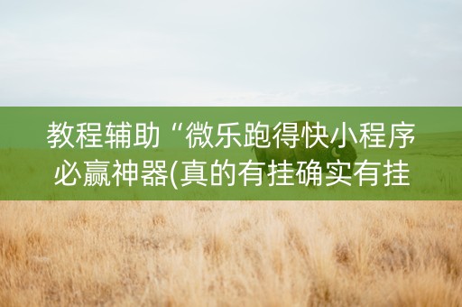 教程辅助“微乐跑得快小程序必赢神器(真的有挂确实有挂)