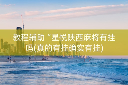 教程辅助“星悦陕西麻将有挂吗(真的有挂确实有挂)