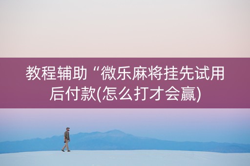 教程辅助“微乐麻将挂先试用后付款(怎么打才会赢)