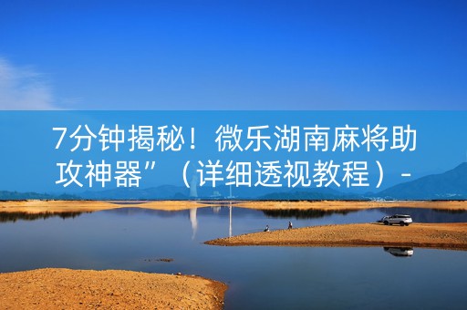 7分钟揭秘！微乐湖南麻将助攻神器”（详细透视教程）-哔哩哔哩