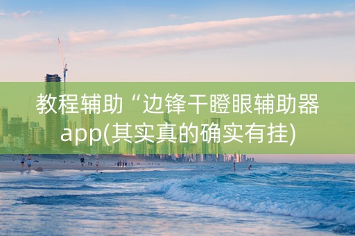 教程辅助“边锋干瞪眼辅助器app(其实真的确实有挂)