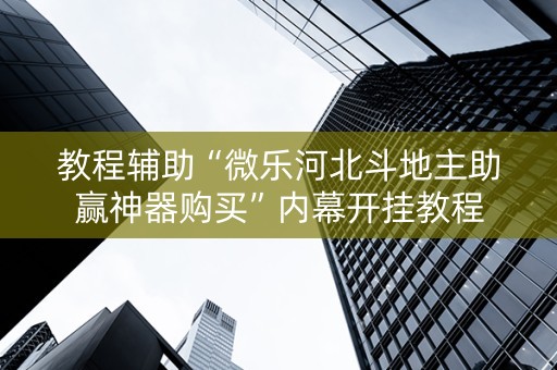 教程辅助“微乐河北斗地主助赢神器购买”内幕开挂教程
