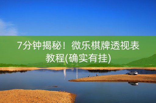 7分钟揭秘！微乐棋牌透视表教程(确实有挂)