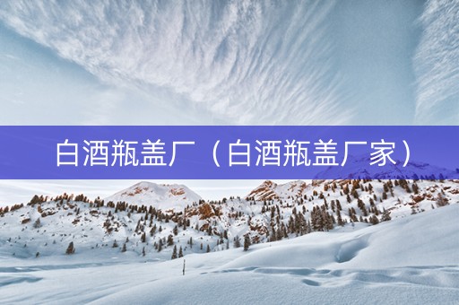 白酒瓶盖厂（白酒瓶盖厂家）