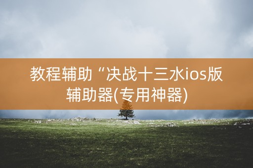 教程辅助“决战十三水ios版辅助器(专用神器)