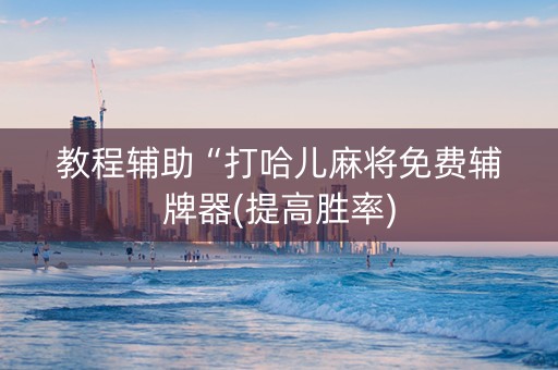 教程辅助“打哈儿麻将免费辅牌器(提高胜率)