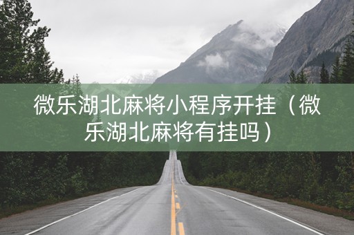 微乐湖北麻将小程序开挂（微乐湖北麻将有挂吗）