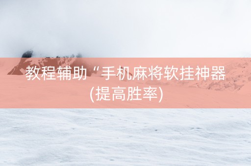 教程辅助“手机麻将软挂神器(提高胜率)