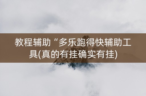 教程辅助“多乐跑得快辅助工具(真的有挂确实有挂)