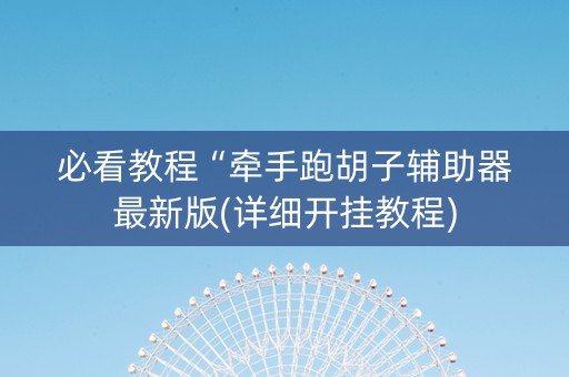 必看教程“牵手跑胡子辅助器最新版(详细开挂教程)