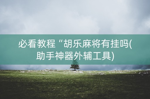 必看教程“胡乐麻将有挂吗(助手神器外辅工具)
