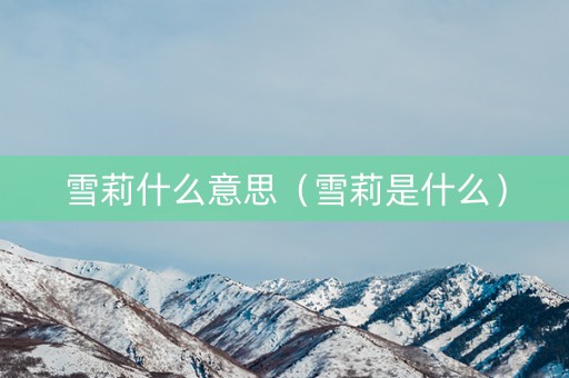 雪莉什么意思（雪莉是什么）