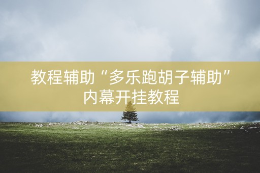 教程辅助“多乐跑胡子辅助”内幕开挂教程