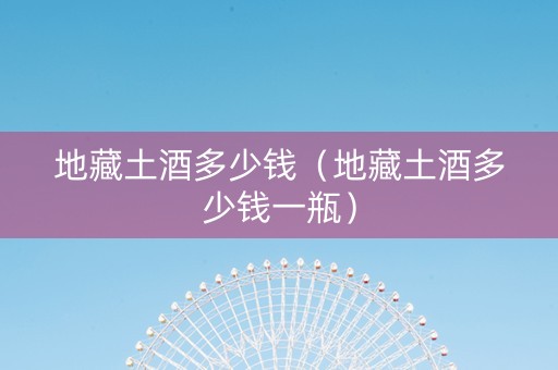 地藏土酒多少钱（地藏土酒多少钱一瓶）