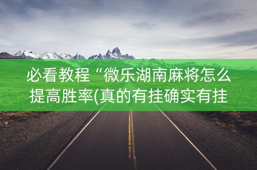 必看教程“微乐湖南麻将怎么提高胜率(真的有挂确实有挂)