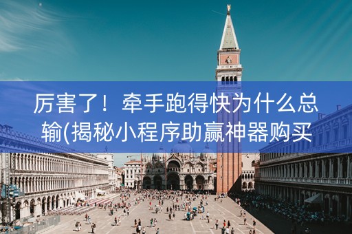 厉害了！牵手跑得快为什么总输(揭秘小程序助赢神器购买)