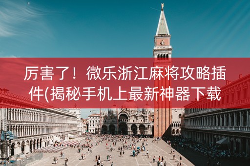 厉害了！微乐浙江麻将攻略插件(揭秘手机上最新神器下载)