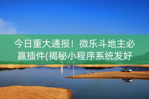 今日重大通报！微乐斗地主必赢插件(揭秘小程序系统发好牌)