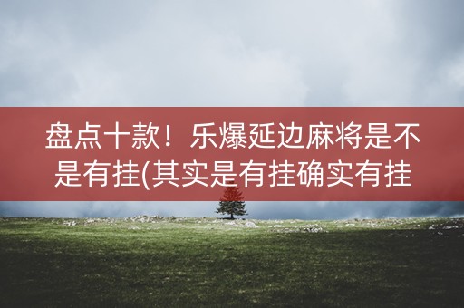 盘点十款！乐爆延边麻将是不是有挂(其实是有挂确实有挂)
