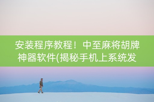 安装程序教程！中至麻将胡牌神器软件(揭秘手机上系统发好牌)