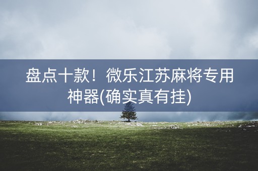 盘点十款！微乐江苏麻将专用神器(确实真有挂)