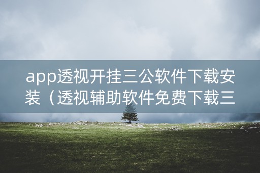 app透视开挂三公软件下载安装（透视辅助软件免费下载三公）