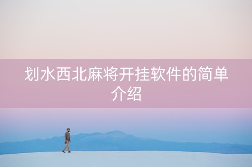划水西北麻将开挂软件的简单介绍
