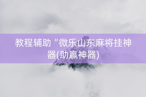 教程辅助“微乐山东麻将挂神器(助赢神器)