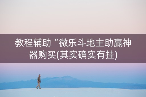 教程辅助“微乐斗地主助赢神器购买(其实确实有挂)