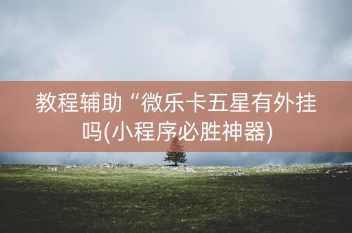教程辅助“微乐卡五星有外挂吗(小程序必胜神器)