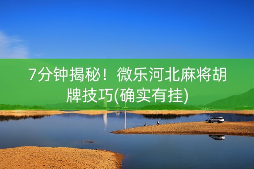 7分钟揭秘！微乐河北麻将胡牌技巧(确实有挂)