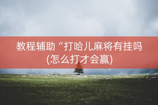 教程辅助“打哈儿麻将有挂吗(怎么打才会赢)