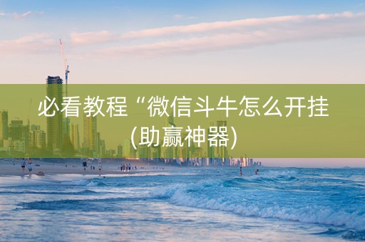 必看教程“微信斗牛怎么开挂(助赢神器)