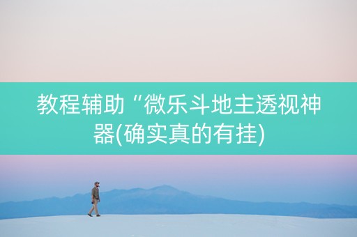 教程辅助“微乐斗地主透视神器(确实真的有挂)
