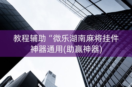 教程辅助“微乐湖南麻将挂件神器通用(助赢神器)