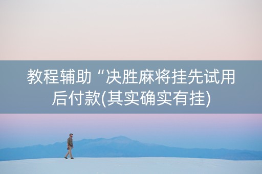 教程辅助“决胜麻将挂先试用后付款(其实确实有挂)