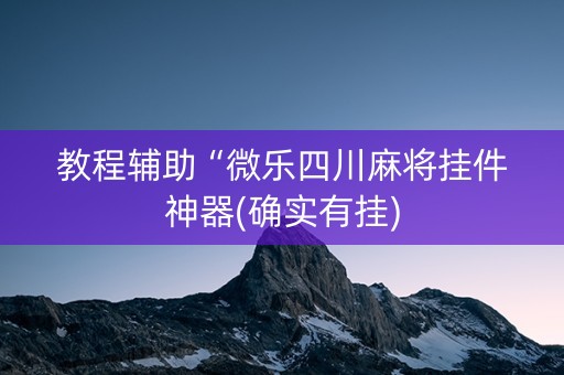 教程辅助“微乐四川麻将挂件神器(确实有挂)