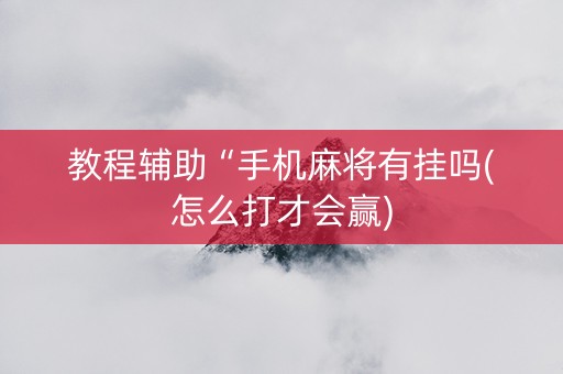 教程辅助“手机麻将有挂吗(怎么打才会赢)