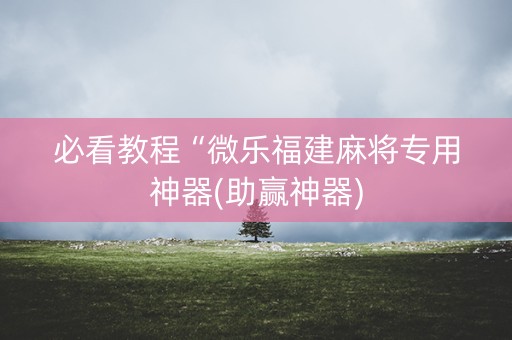必看教程“微乐福建麻将专用神器(助赢神器)