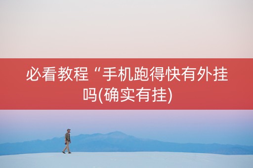 必看教程“手机跑得快有外挂吗(确实有挂)