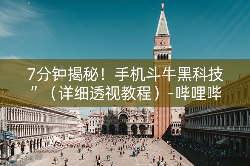 7分钟揭秘！手机斗牛黑科技”（详细透视教程）-哔哩哔哩