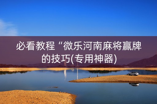 必看教程“微乐河南麻将赢牌的技巧(专用神器)