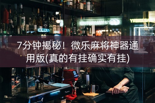 7分钟揭秘！微乐麻将神器通用版(真的有挂确实有挂)