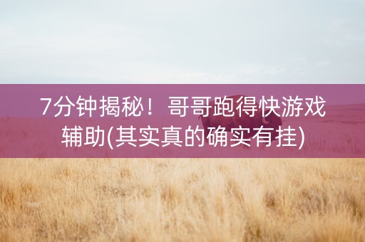 7分钟揭秘！哥哥跑得快游戏辅助(其实真的确实有挂)