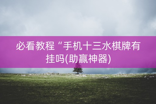 必看教程“手机十三水棋牌有挂吗(助赢神器)