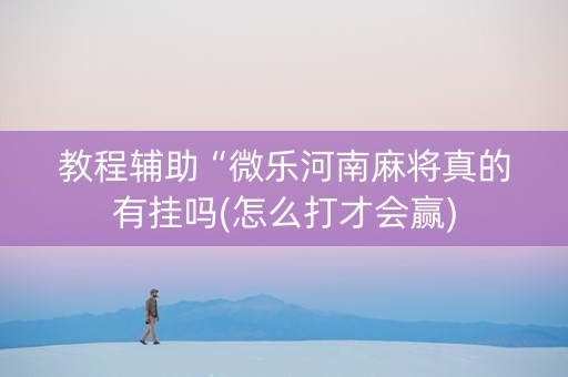 教程辅助“微乐河南麻将真的有挂吗(怎么打才会赢)