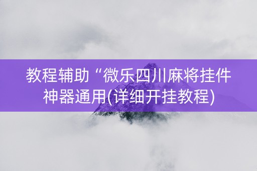 教程辅助“微乐四川麻将挂件神器通用(详细开挂教程)